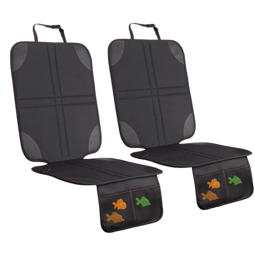 Védő autós ülésvédő szőnyeg szervezővel fekete - 2
