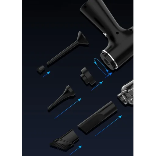 Autós porszívó vezeték nélküli, fej készlettel 4000Pa 1500 mAh fekete - 11