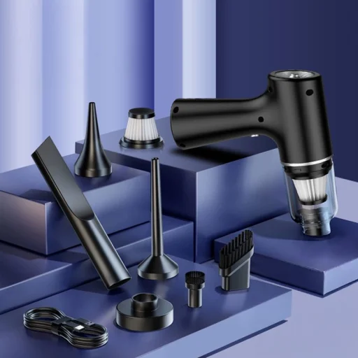 Autós porszívó vezeték nélküli, fej készlettel 4000Pa 1500 mAh fekete - 10