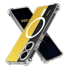  Techsuit - Ütésálló Átlátszó Szilikon MagSafe - Xiaomi Poco X7 Pro - Átlátszó tok