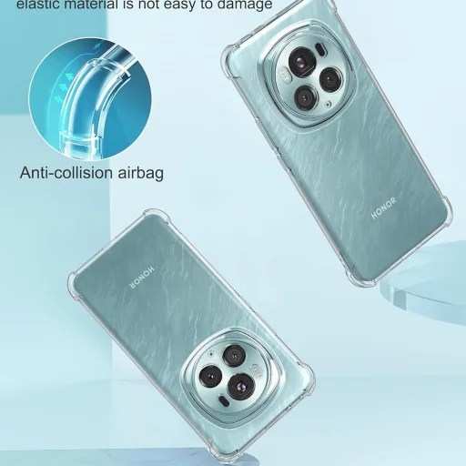  Techsuit - Ütésálló Átlátszó Szilikon - Honor Magic6 Pro - Átlátszó tok - 5