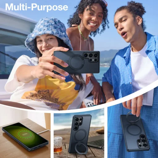 Torras - Ostand Sorozat - Samsung Galaxy S25 Ultra - Átlátszó tok - 7