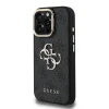  iPhone 16 Pro fekete Guess PU 4G Metal Logo Stand Camera Frame tok thumbnail