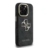  iPhone 16 Pro fekete Guess PU 4G Metal Logo Stand Camera Frame tok thumbnail