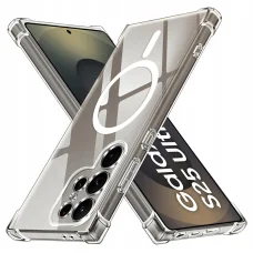  Techsuit - Ütésálló Átlátszó Szilikon MagSafe - Samsung Galaxy S25 Ultra - Átlátszó tok