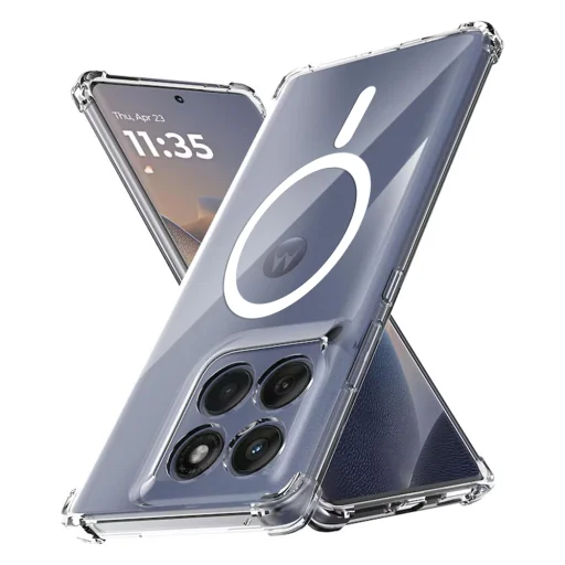  Techsuit - Ütésálló Átlátszó Szilikon MagSafe - Motorola Edge 60 / Edge 60 Fusion - Átlátszó tok - 1