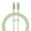 Baseus Habitat sorozatú gyorstöltő kábel USB-C - USB-C, 100W, 1m (zöld) thumbnail