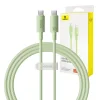Baseus Habitat sorozatú gyorstöltő kábel USB-C - USB-C, 100W, 1m (zöld) thumbnail