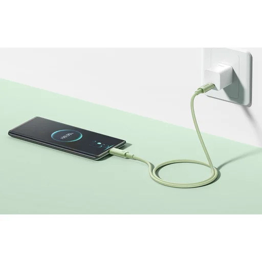 Baseus Habitat Series gyorstöltő kábel USB-C - USB-C, 100W, 2m (zöld) - 11