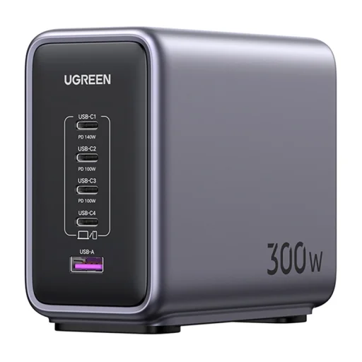 UGREEN CD333 Nexode 300W 5-Port PD GaN Töltő Szürke - 1