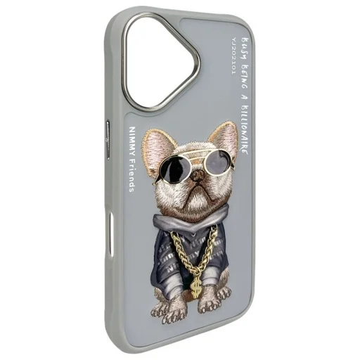 NIMMY tok GLASSES COOL DOG iPhone 16-hoz szürke tok - 4