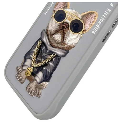 NIMMY tok GLASSES COOL DOG iPhone 16-hoz szürke tok - 7