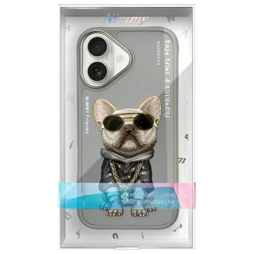 NIMMY tok GLASSES COOL DOG iPhone 16-hoz szürke tok - 11