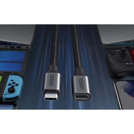 Ugreen USB 3.2 hosszabbító kábel US372 USB-C férfi-USB-C női Gen 2 0,5m (fekete) - 3