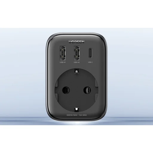 UGREEN Extender 90613 Hálózati töltő, 2x USB, USB-C, 30W (szürke) - 3