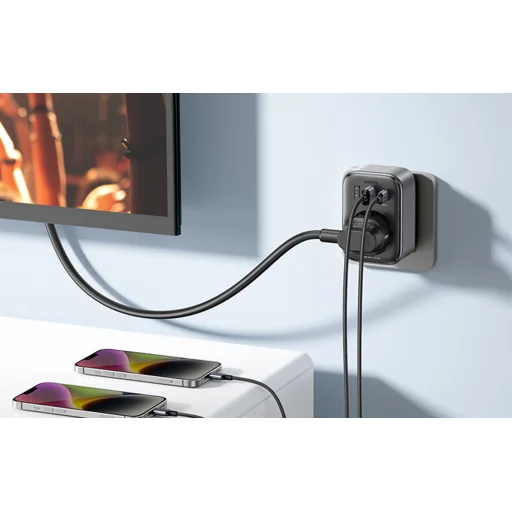 UGREEN Extender 90613 Hálózati töltő, 2x USB, USB-C, 30W (szürke) - 4