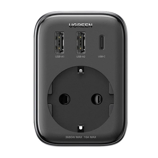 UGREEN Extender 90613 Hálózati töltő, 2x USB, USB-C, 30W (szürke) - 1