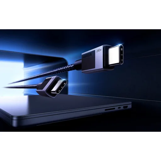 Ugreen USB-C - USB-C PD Gyors Töltőkábel L513 (Űrszürke) 2m - 3