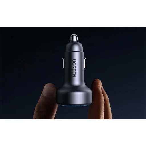 Autós töltő UGREEN, EC307, USB + 2X USB-C, 30W (fekete) - 7