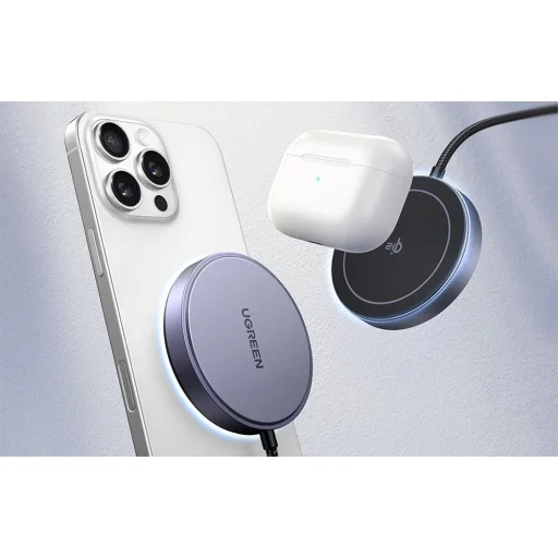 Mágneses Vezeték Nélküli Töltő UGREEN MagSafe W703, 15W, 1,5m - 4