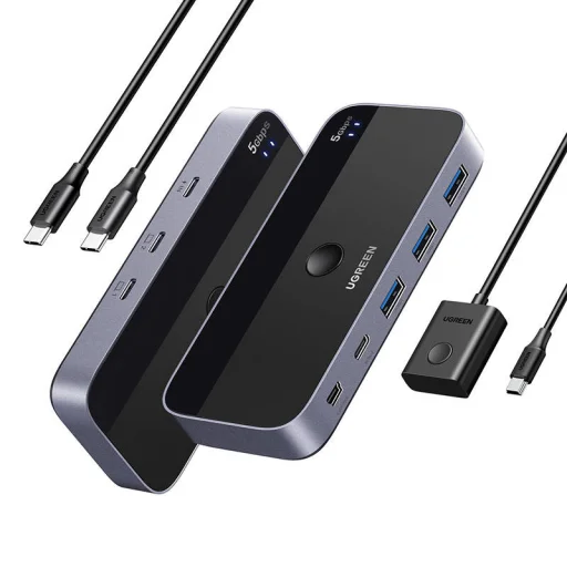 Ugreen USB 3.0 Megosztó Kapcsoló CM687 2 Be 4 Ki - 2