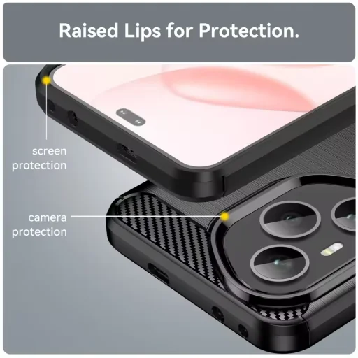  Honor 400 Pro Fekete Techsuit Szén-szilikon tok - 3