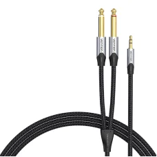 Audio kábel 3,5mm apa - 2x jack 6,35mm apa Vention BARHK 8m