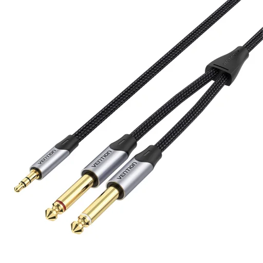 Audio kábel 3,5mm apa - 2x jack 6,35mm apa Vention BARHK 8m - 3