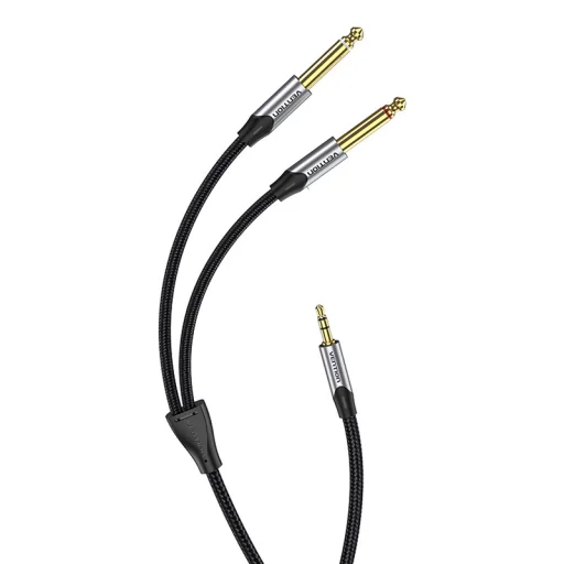 Audio kábel 3,5mm apa - 2x jack 6,35mm apa Vention BARHK 8m - 5