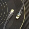 HOCO Type-C USB kábel Lightning PD 27W U121 1,2 m fekete átlátszó thumbnail