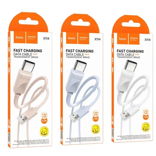 HOCO kábel USB A - Lightning 2,4 A X114 1 m fehér - 6