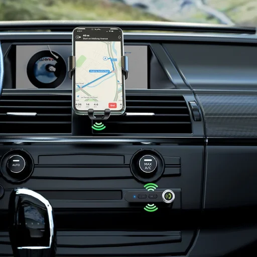 HOCO vezeték nélküli autós vevő AUX E58 fekete - 11