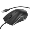HOCO vezetékes számítógépes egér USB A 1000 DPI villogó GM19 fekete thumbnail