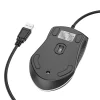 HOCO vezetékes számítógépes egér USB A 1000 DPI villogó GM19 fekete thumbnail