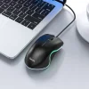 HOCO vezetékes számítógépes egér USB A 1000 DPI villogó GM19 fekete thumbnail