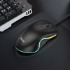 HOCO vezetékes számítógépes egér USB A 1000 DPI villogó GM19 fekete thumbnail
