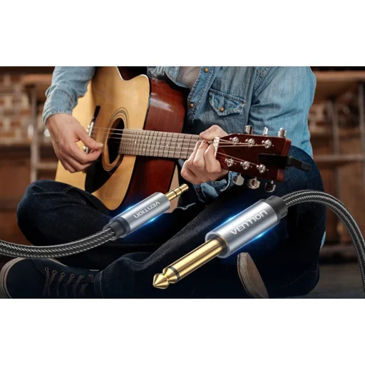 Audio kábel 3.5 mm férfi - 6.35 mm férfi Vention BCYHL 10m - 5