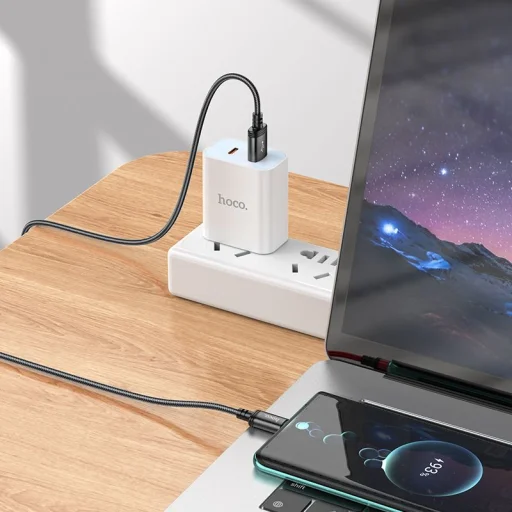 Hoco USB-A - USB-C kábel 3A 2 m fekete - 7
