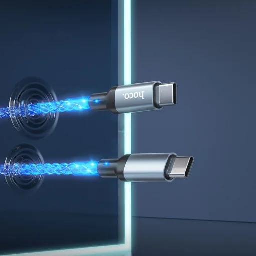 HOCO kábel Type C - Type C 3A 60W U112 1 m szürke - 8