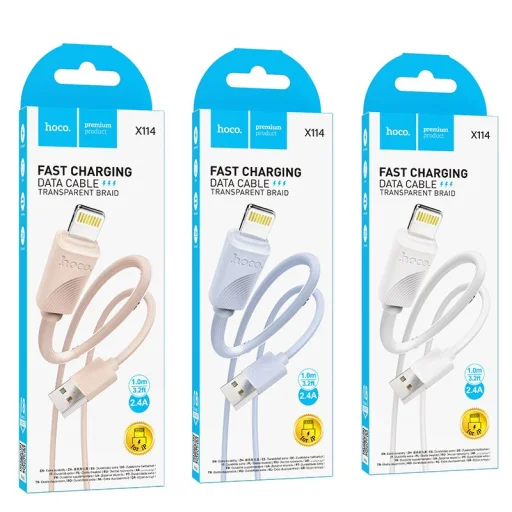 HOCO kábel USB A - Lightning 2,4 A X114 1 m kék - 6