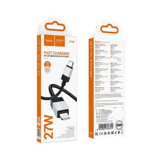 HOCO kábel Type C - Lightning PD 27W X110 1 m fekete - 6