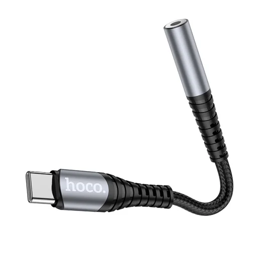 HOCO adapter AUX Jack 3,5 mm (női) to USB C (férfi) LS33 fém szürke - 3
