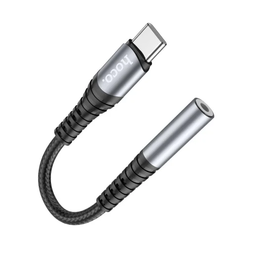 HOCO adapter AUX Jack 3,5 mm (női) to USB C (férfi) LS33 fém szürke - 4