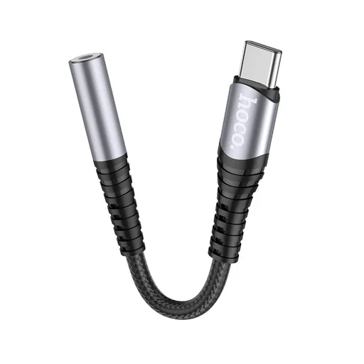HOCO adapter AUX Jack 3,5 mm (női) to USB C (férfi) LS33 fém szürke - 5