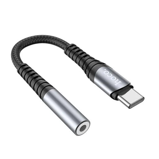 HOCO adapter AUX Jack 3,5 mm (női) to USB C (férfi) LS33 fém szürke - 6