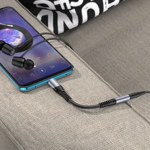 HOCO adapter AUX Jack 3,5 mm (női) to USB C (férfi) LS33 fém szürke - 8