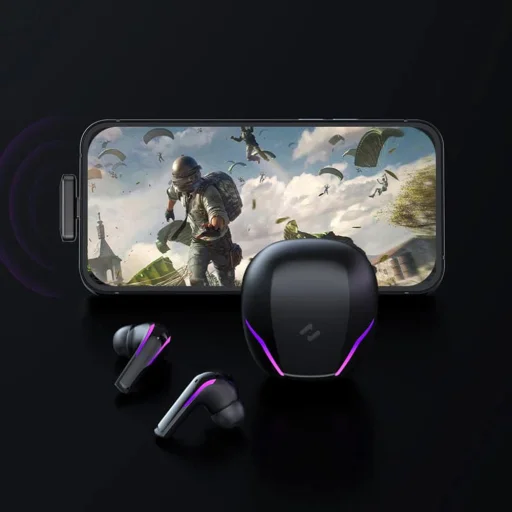 Havit - Vezeték nélküli fülhallgató (TW970) - Játékhoz, dongle-lel, Bluetooth 5.3, RGB, Type-C, 400mAh - Fehér - 6