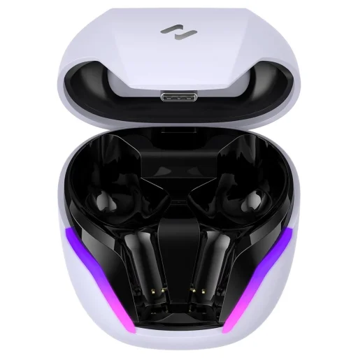Havit - Vezeték nélküli fülhallgató (TW970) - Játékhoz, dongle-lel, Bluetooth 5.3, RGB, Type-C, 400mAh - Fehér - 4