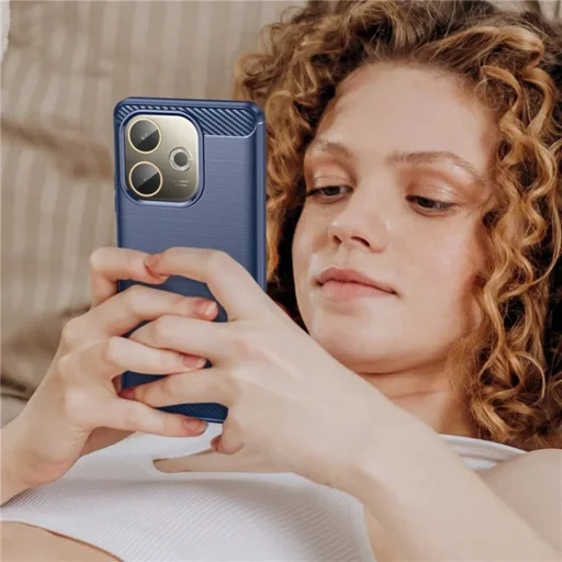  Techsuit - Karbon Szilikon - Oppo A5 Pro 4G / A5 Pro 5G - Kék tok - 6