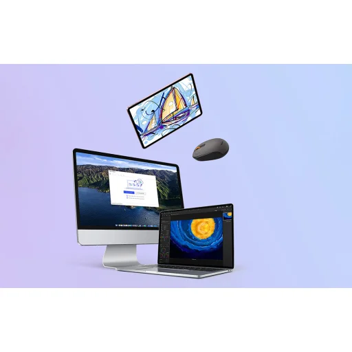 Baseus F01B vezeték nélküli egér, Tri-mode 2.4G BT 5.0 1600 DPI (szürke) - 13